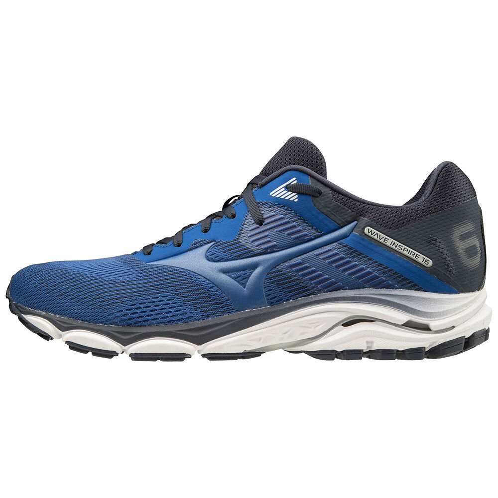 Mizuno Wave Inspire 16 - Erkek Koşu Ayakkabısı - Mavi/Lacivert Türkiye (VZYXRA-356)